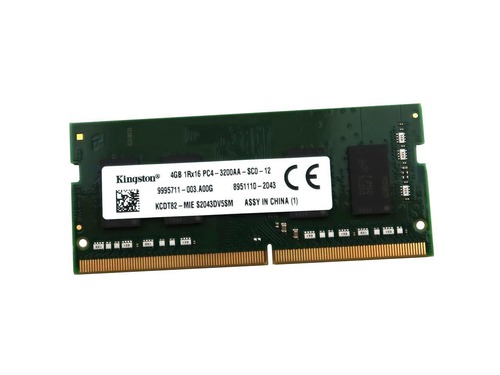 Kingston Technology KCDT82-MIE 4GB Memory Module - SODIMM - DDR4 - 3200MHZ - CL22 - 1RX16 - 260-Pin - NON-ECC - Unbuffered