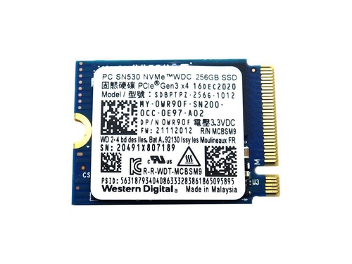 Western Digital SDBPTPZ-256G-1012 PC SN530 256GB Solid State Drive - M.2 2230 - PCI Express 3.0 X4 (NVMe)