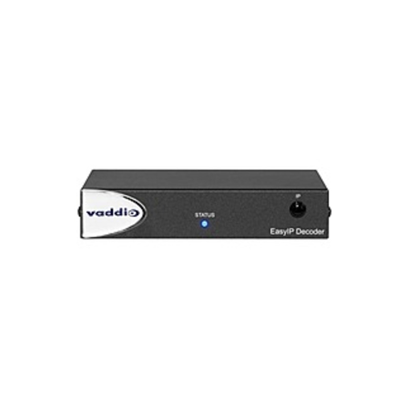 Image of Vaddio EasyIP AV-Over-IP Video Conferencing Decoder - Black - x Network (RJ-45) - Audio Line Out - USB - Rack-mountable - TAA Compliant