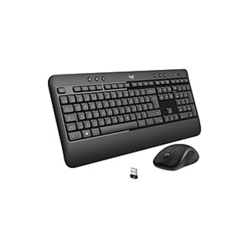 Logitech MK540 Advanced Wireless Keyboard And Mouse Combo For Windows, 2.4 GHz Unifying USB-Receiver, Multimedia Hotkeys, 3-Year Battery Life, For PC,