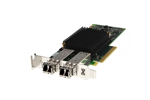 Dell VGJ12 Emulex LPe31002-MG-D 16GB Dual-Port Fiber Channel Hot Bus Adapter - Half Height - 14.025Gbps - Plug-In Card - PCI Express 3.0 x8
