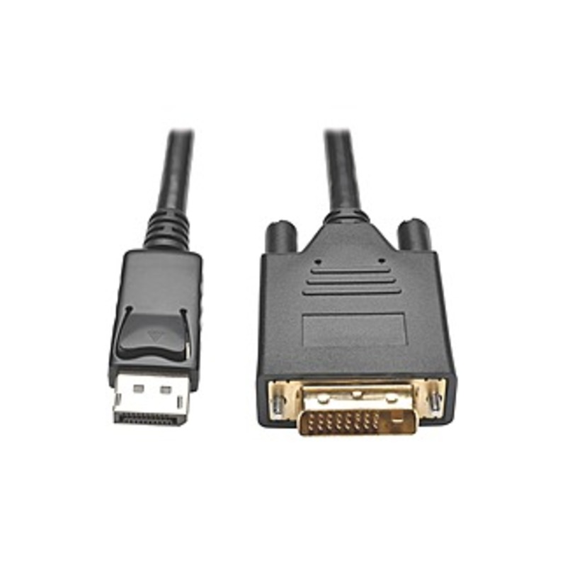 Image of Eaton Tripp Lite Series DisplayPort 1.2 to DVI Active Adapter Cable (DP with Latches to DVI-D Dual Link M/M), 6 ft. (1.8 m) - DisplayPort/DVI for Vide