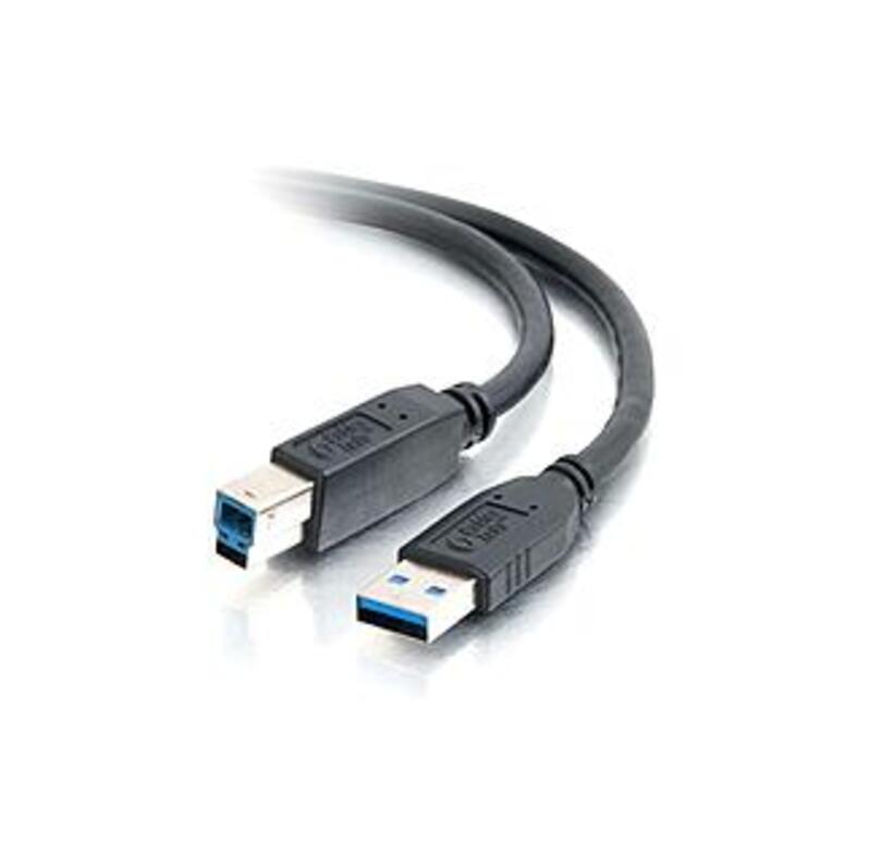 C2G 10ft USB 3.0 A To B SuperSpeed Cable - M/M - 9.84 Ft USB Data Transfer Cable - Type A Male USB - Type B Male USB - Shielding - Black