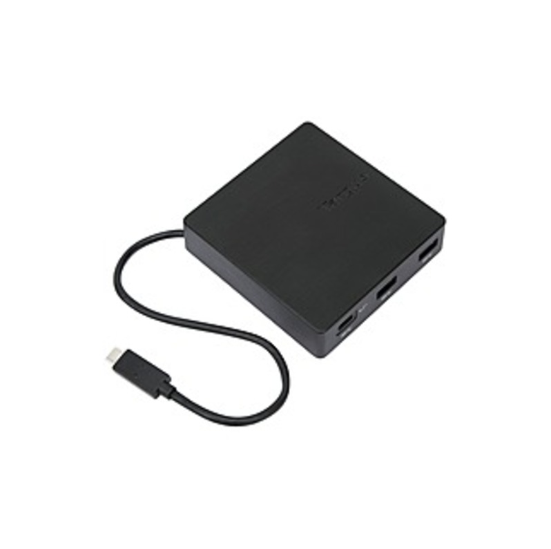 Targus USB-C Travel Dock With Power Pass-Through - For Notebook/Desktop PC - 60 W - USB 3.1 Type C - 2 X USB 3.0 - USB Type-C - Network (RJ-45) - 1 X