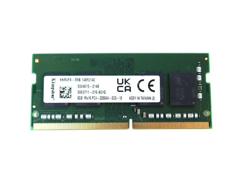 Kingston KKRVFX-MIB 8GB Memory Module - 1Rx16 - DDR4 - 3200 MHz - 1.2 Volts - CL22 - 260 Pins - SO-DIMM