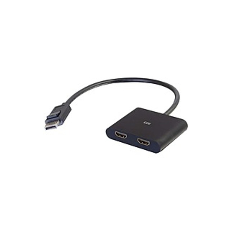 Image of C2G 4K DisplayPort to Dual HDMI MST Hub - DisplayPort 1.2 to HDMI Splitter - M/F - DisplayPort Male to Dual HDMI Female Monitor Splitter - 3840 2160