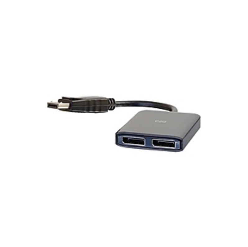 Image of C2G 4K DisplayPort to Dual DisplayPort MST Hub - DisplayPort 1.2 to DisplayPort Splitter - M/F - 3840 2160 - Dual DisplayPort Male Monitor Splitter -