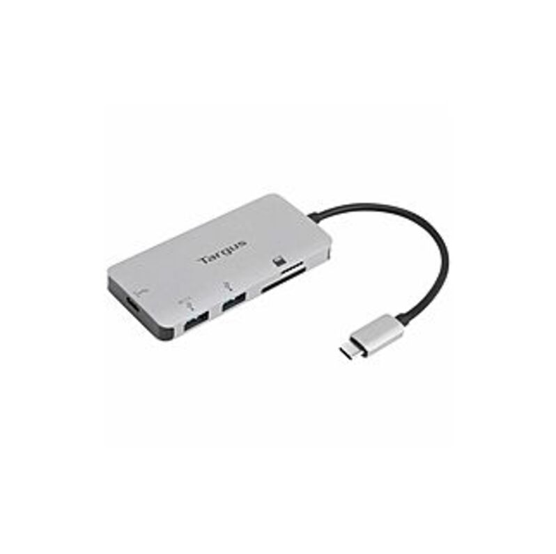 Targus USB-C Multi-Port Hub With Card Reader And 100W PD Pass-Thru - USB Type C - External - 2 USB Port(s) - 0 Network (RJ-45) Port(s) - ChromeOS, Mac