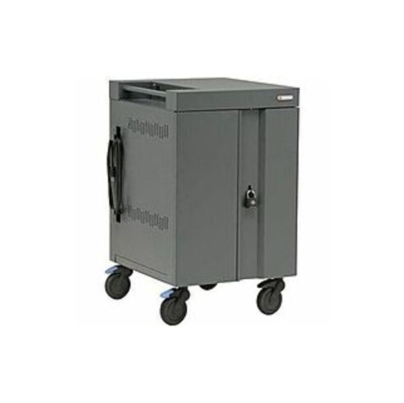 Bretford Element Cart 36 Pre-Wired - 4 Casters - 5 Caster Size - 30 Width X 26.5 Depth X 37.5 Height - Cool Gray - For 36 Devices