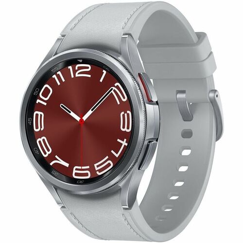 Image of Samsung Galaxy Watch6 Classic Smart Watch - 43 mm - Bluetooth - Silver - Wireless LAN
