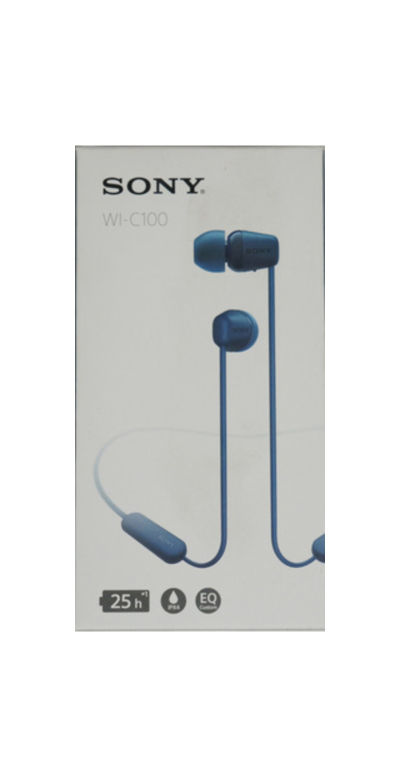 Image of Sony WI-C100/L Wireless Neckband Headphones With Mic - In-ear - Bluetooth - 9 mm Driver - Water-resistant - Bluetooth