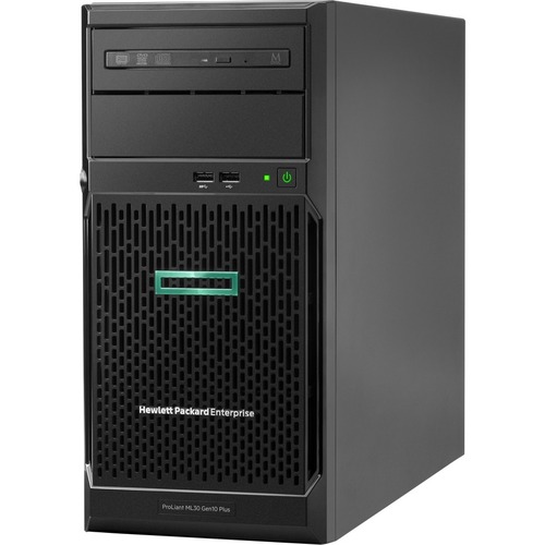 Image of HPE ProLiant ML30 G10 Plus 4U Tower Server - 1 x Intel Xeon E-2314 2.80 GHz - 16 GB RAM - Serial ATA Controller - Intel C256 Chip - 1 Processor Suppor