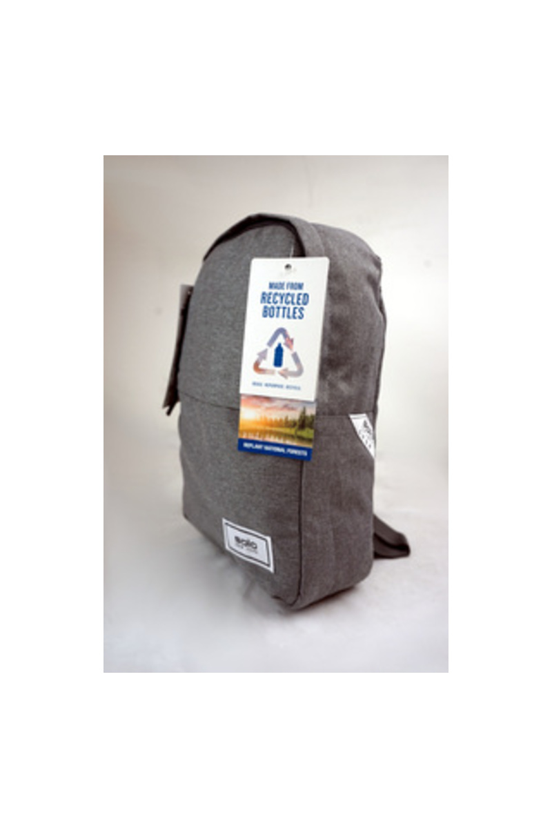 SOLO New York UBN763-10 Mini Backpack - Recycled PET - Zipper - Top Carry Handle - Adjustable Backpack Straps - Gray