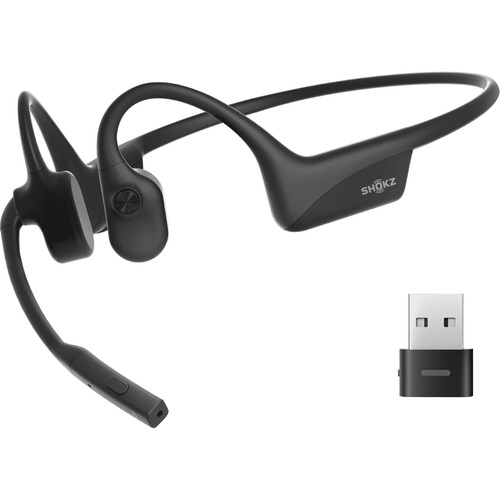 Shokz C110-AA-BK-US OpenComm2 UC Headset For PC And MAC - IP55-Rated Water - Dust Resistance - Crystal-Clear Calls - USB-A Dongle Included - Black