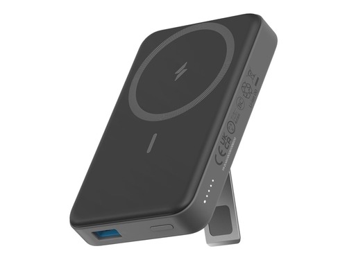 Anker 633 MagGo Magnetic A1641H11-1 10000 MAh Power Bank With Built-In Stand - 24 Pin USB-C - 20 Watts - Black