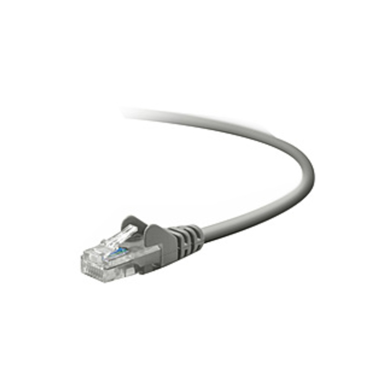 Belkin 6ft Cat5e Networking Cable - Ethernet - RJ45 350mhz - Gray - Patch Cable - RJ-45 Male Network - RJ-45 Male Network - 6ft - Gray