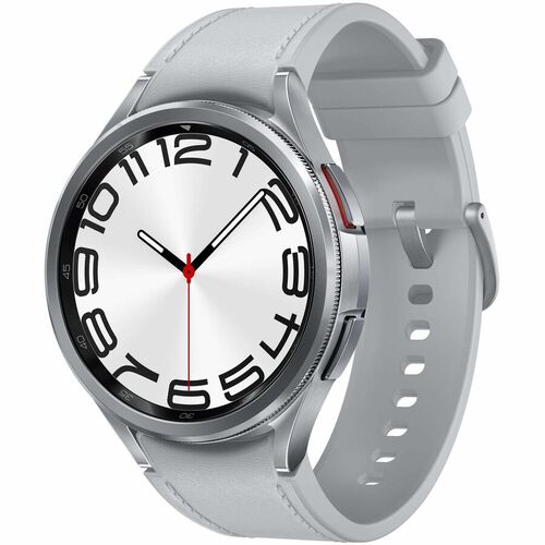Image of Samsung Galaxy Watch6 Classic Smart Watch - 47 mm - Bluetooth - Silver - Wireless LAN