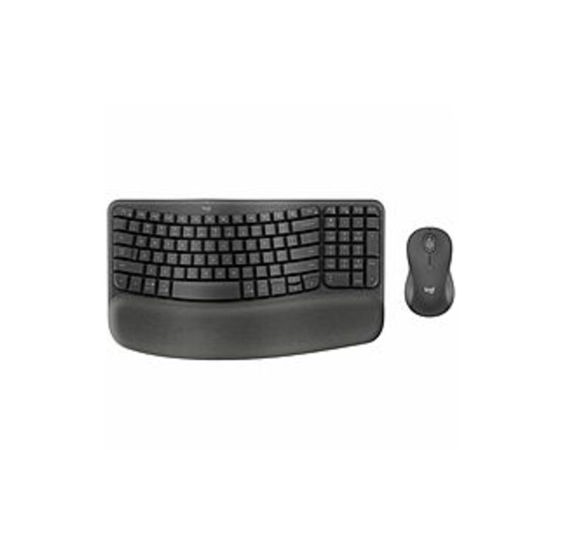 Image of Logitech Wave Keys MK670 Keyboard & Mouse - USB Wireless Bluetooth Keyboard - English (US) - USB Wireless Bluetooth Mouse - Optical - 4000 dpi - 3 But