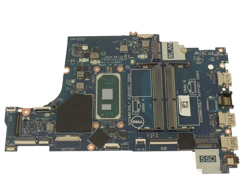 Dell  Intel i5-1035G1 Laptop Motherboard for Inspiron 3493, 3593, 5593 - Integrated Graphics - Dual Channel DDR4 - FDI55 LA-J081P