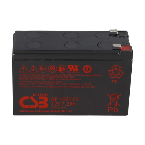 Image of CSB GP1272 12 Volts 7.2 Amps Sealed Lead Acid Quick-connect Battery