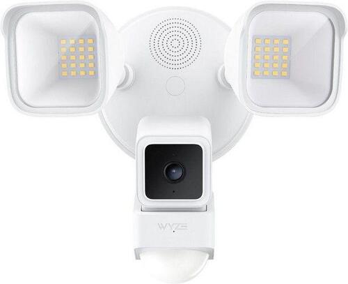 Wyze Cam V3 WYZEC3FL Wired Wifi Security Camera - White - Indoor, Outdoor Ip65 Wall-mount - 2600 Lumen Floodlight - 2-way Audio