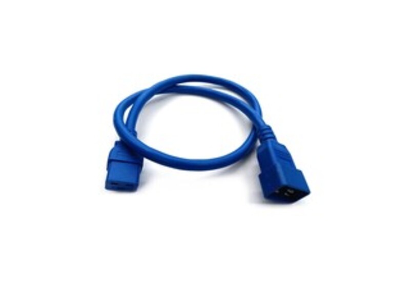 Legrand 2306-1704-03 IEC 60320 C20 to C19 Power Cord - Blue - 3 Feet - 12/3 SJT - 20 Amps