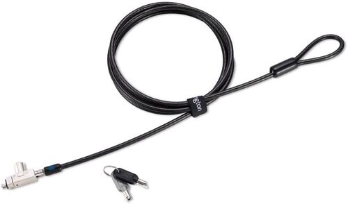 Kensington Slim N17 2.0 K60501L Keyed Security Cable Lock for Wedge-shaped Slots - Black