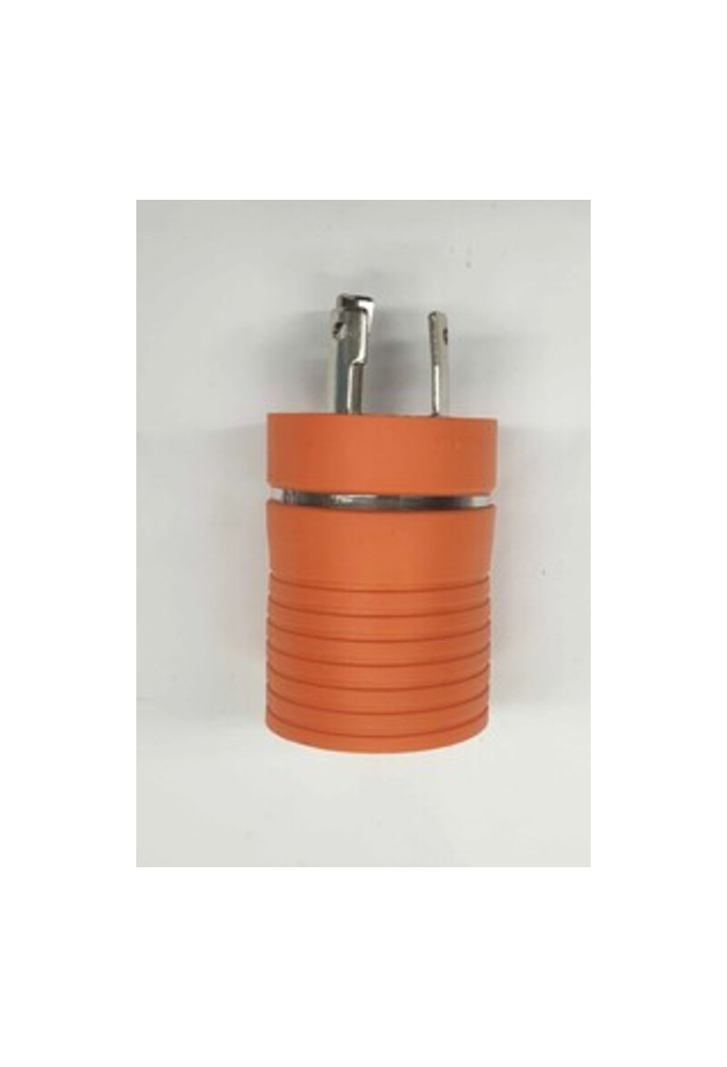 AC Works ADL1430520 Locking Adapter - Orange - L14-30P - 30 Amps - 125-250 Volts - 4-Prong Male Plug To 5-15/20R Regular Household - 15/20 Amps Female
