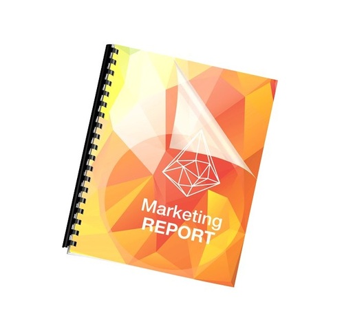 Fellowes 5293701 Presentation Binding Cover - Clear - Plastic 19-hole Pre-punch - 8.5 X 11 Inches