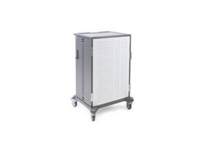 Ergotron YES24-CHR-1 YES24 Adjusta Charging Cart - 3 Adjustable Shelves - Lockable - Up to 13.3 Inch Screens - 119 lbs - 24 Tablets - 16 Notebooks - G