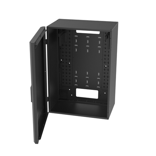 Legrand VWMFD-8RU-36-B Ortronics 8RU Vertical Wall-mount Cabinet with Full Door - 8 RU - Fixed Frame - Powder-coat Black
