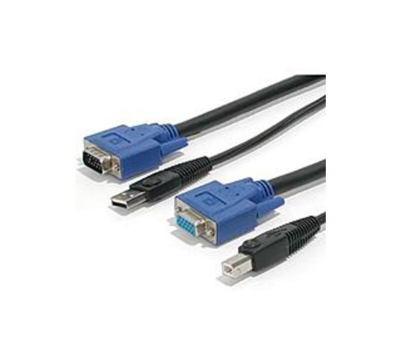 StarTech SVUSB2N1-6 USB (Universal Serial Bus)/VGA (Video Graphics Array) 2-n-1 KVM (Keyboard, Video, Mouse) Switch Cable - 6 Feet