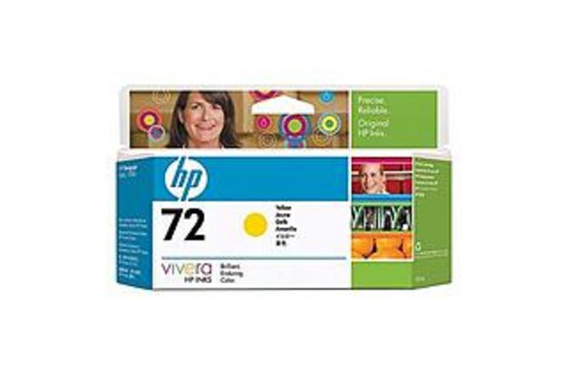 HP C9373A No. 72 Yellow Ink Cartridge for Designjet T610, T1100 Printers